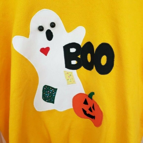 Jerzees Womens Vintage Halloween Ghost Sweatshirt - Picture 6 of 6